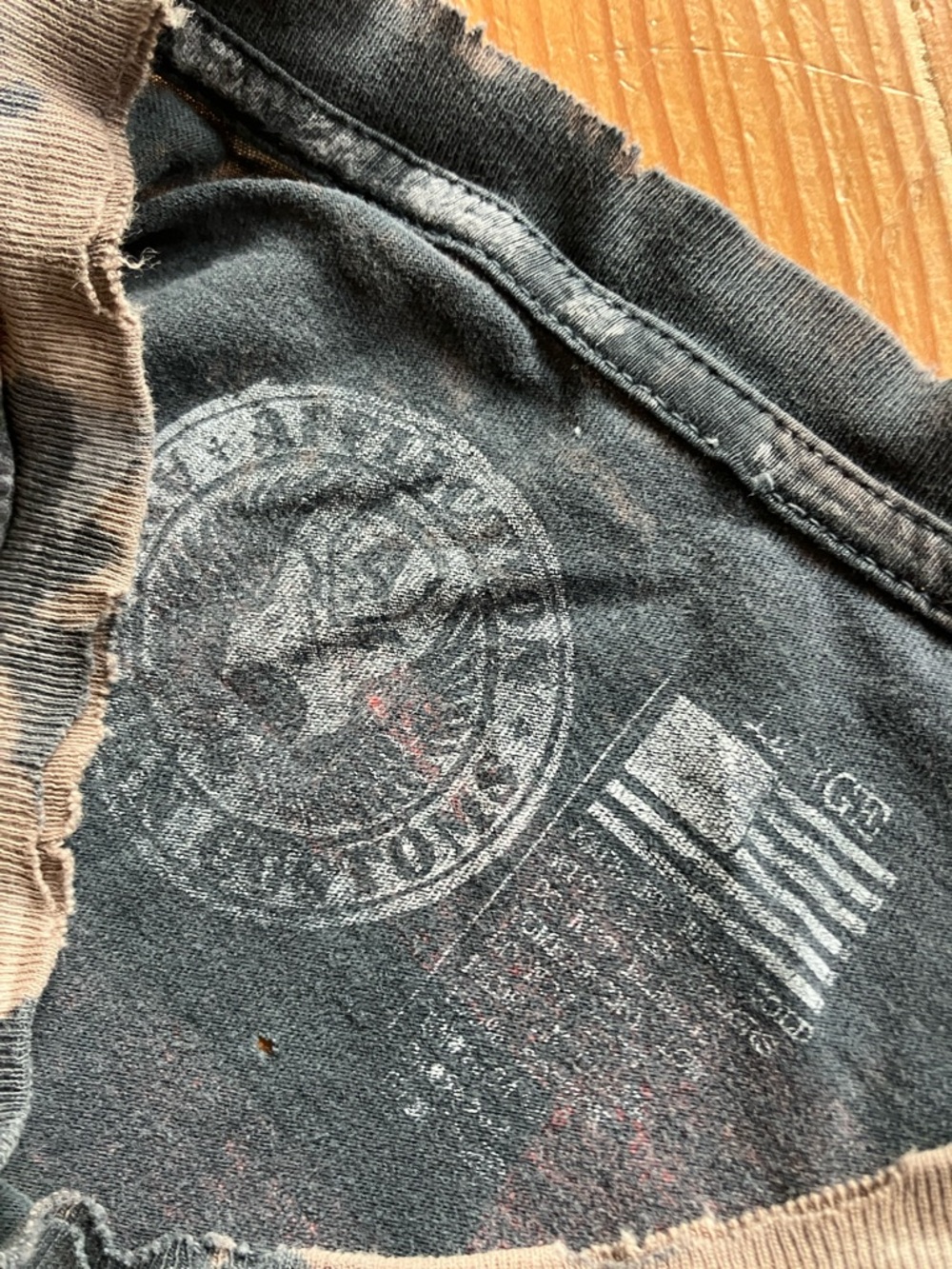 Affliction Black Distressed Graphic Tank with Red Skull Print - Picture 5 of 6